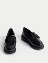 Kids' Chunky Loafer Leather School Shoes (2½ Large - 7 Large)  Adomoo